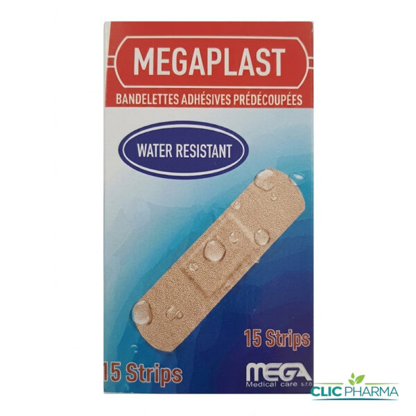 MEGAPLAST STRIP WATER RESISTANT 19MM X 72MM (BOITE DE 15)
