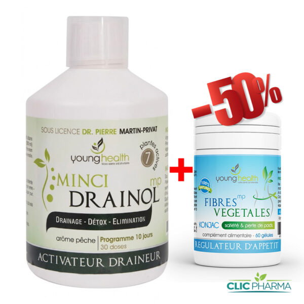 YOUNG HEALTH PACK (MINCI DRAINOL 450ML + (FIBRES VEGETALES -50%))