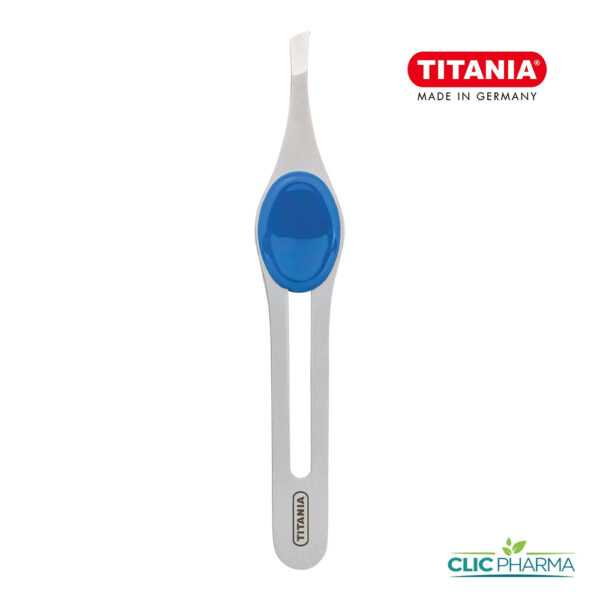 TITANIA PINCE A EPILER INOX POIGNEE BLEU (REF :1090/60B)
