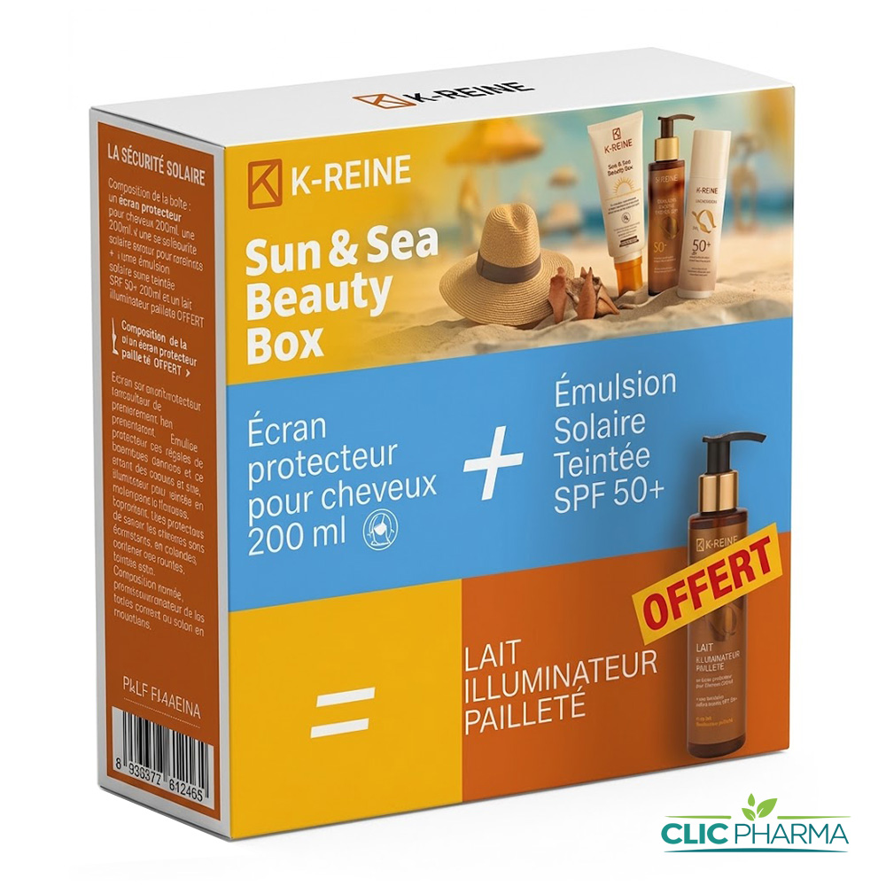 K-REINE BOX BEAUTY (ECRAN CHEV 200ML+EMULSION TEINTEE +LAIT GRAT)