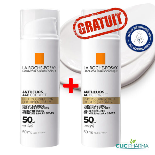 LA ROCHE POSAY ANTHELIOS AGE CORRECT SOIN SOLAIRE ANTI-AGE SPF50 50ML (LE 2EME GRATUIT)