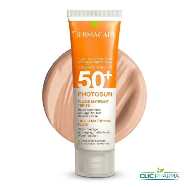 DERMACARE PHOTOSUN FLUIDE MATIFIANT TEINTE 1.5 SPF50+ 50ML