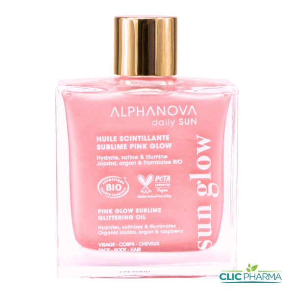 ALPHANOVA HUILE SCINTILLANTE PINK GLOW 50ML