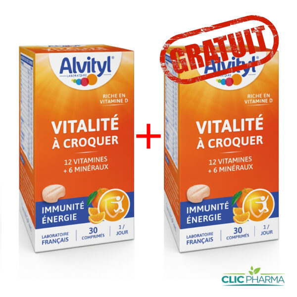 ALVITYL VITALITE GOUT FRAISE (30 COMPRIMES A CROQUER) (PACK 1+1 GRATUIT)