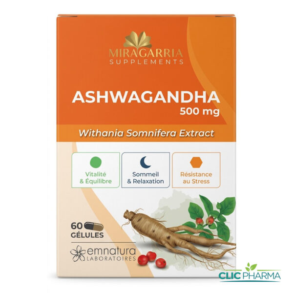 MIRAGARRIA ASHWAGANDHA 500MG (60 GELULES)