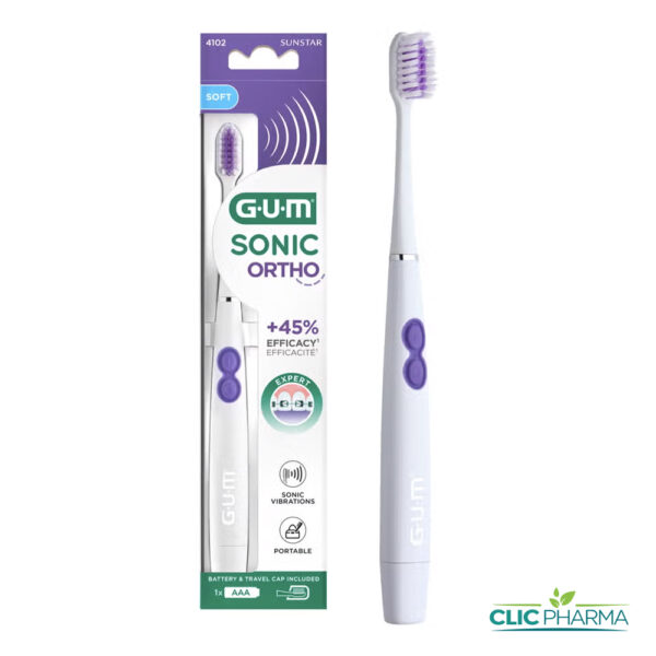 GUM BROSSE A DENTS ELECTRIQUE SONIC ORTHO (REF: 4102)