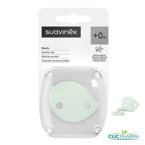 SUAVINEX BIRDIES ATTACHE SUCETTE AVEC CHAINE VERT +0MOIS