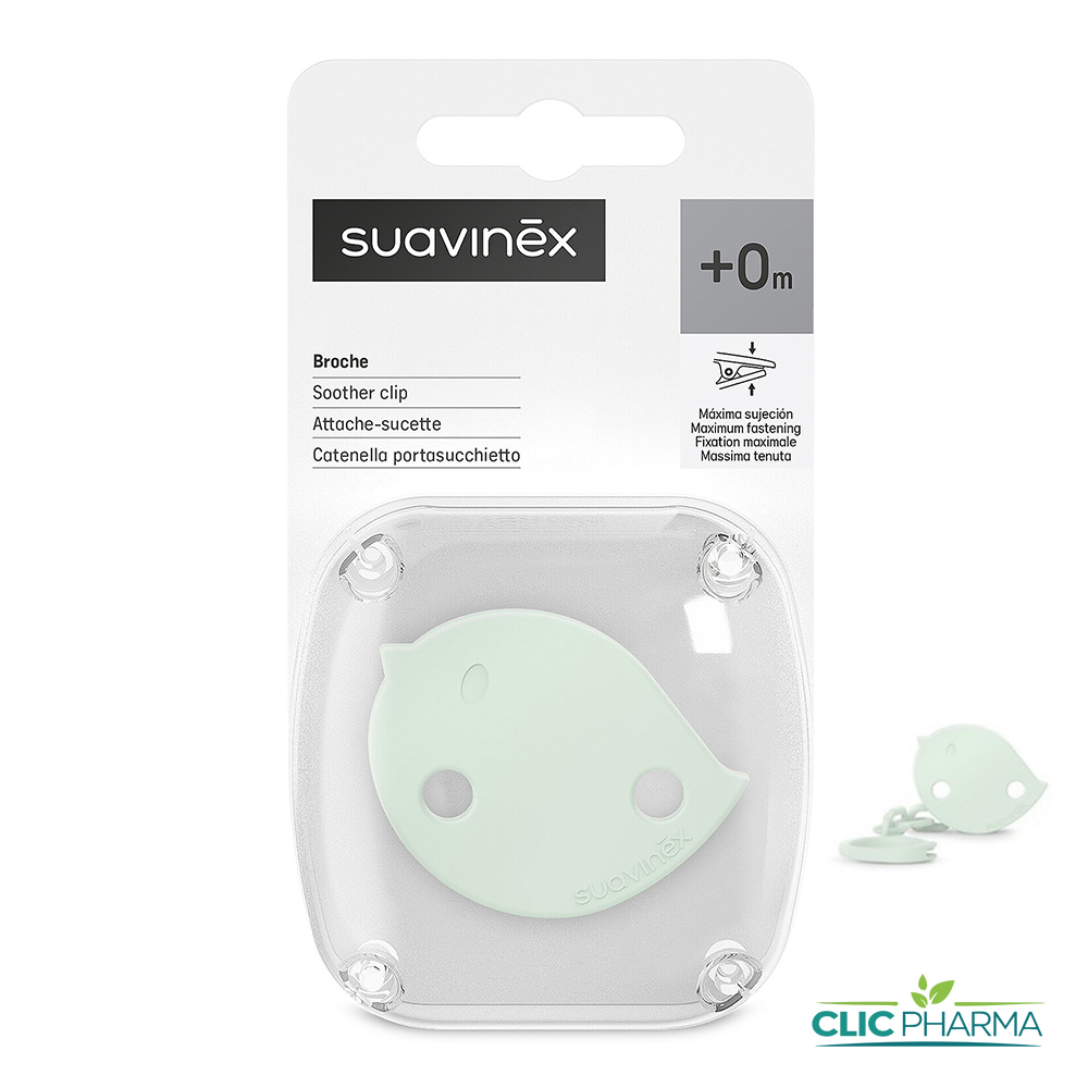 SUAVINEX BIRDIES ATTACHE SUCETTE AVEC CHAINE VERT 0MOIS+