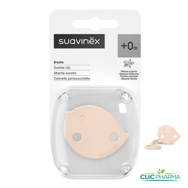 SUAVINEX BIRDIES ATTACHE SUCETTE AVEC CHAINE ROSE +0MOIS