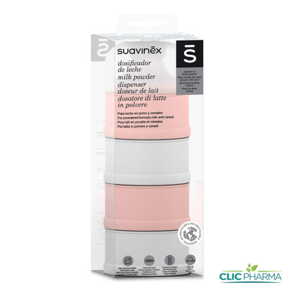 SUAVINEX DOSEUR LAIT POUDRE ROSE