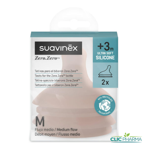SUAVINEX ZERO ZERO 2 TETINE ANTI COLIQUE (M) +3MOIS TONE FAIR