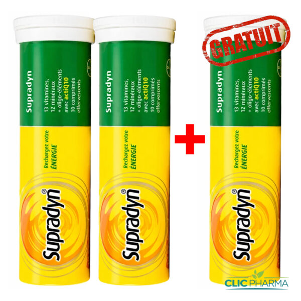 SUPRADYN PACK ENERGIE EFFERVESCENT (BOITE DE 10) LOT 2+1 GRATUIT