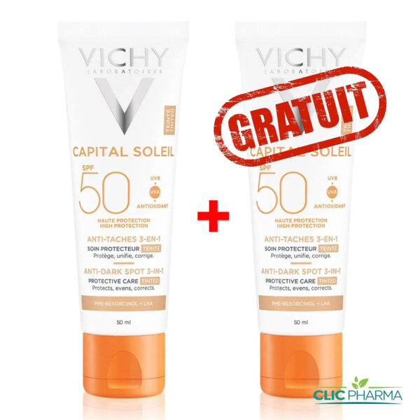 VICHY ECRAN ANTI-TACHE 3EN1 TEINTE SPF50+ 50ML (+1 GRATUIT)