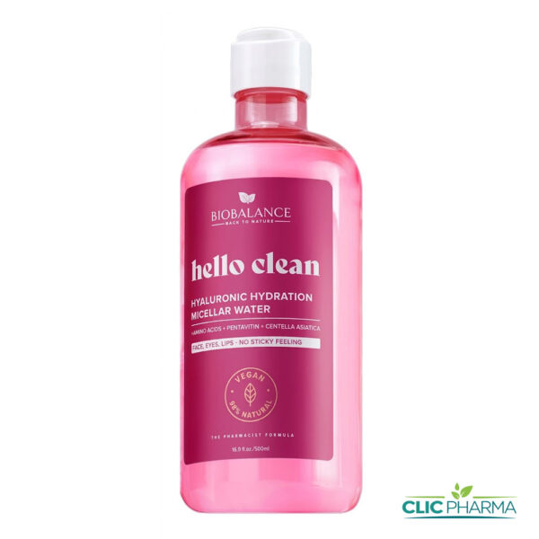 BIOBALANCE HELLO CLEAN EAU MICELLAIRE HYALURONIC HYDRATATION 500ML
