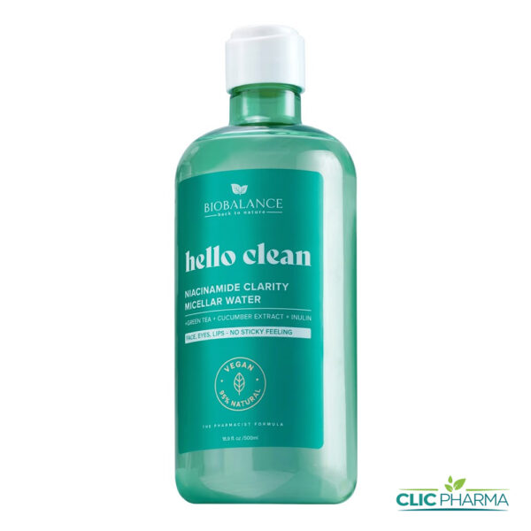 BIOBALANCE HELLO CLEAN EAU MICELLAIRE NIACINAMIDE CLARITY 500ML