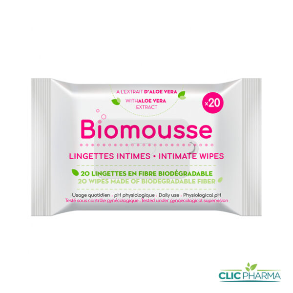 BIOMOUSSE LINGETTES INTIMES (20 PIECES)