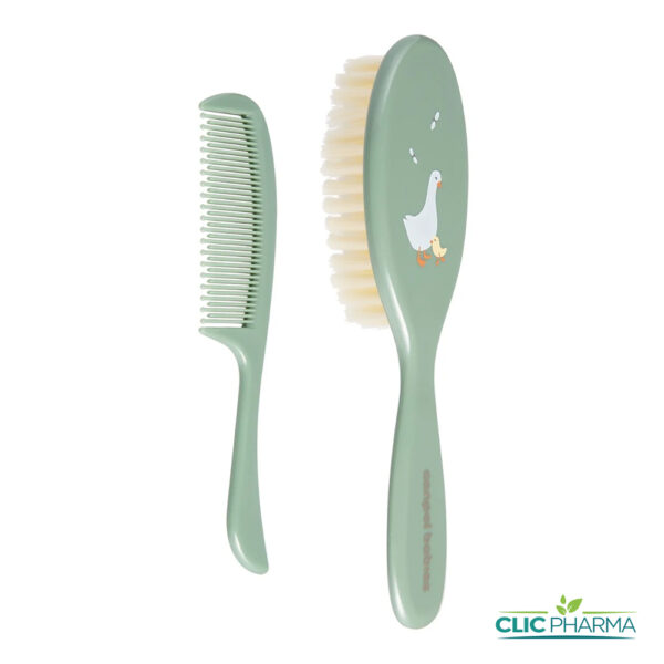 CANPOL BABIE BROSSE + PEIGNE 0M+ VERT (REF: 2/417)