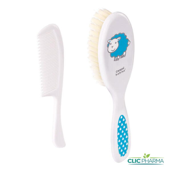 CANPOL BABIE BROSSE + PEIGNE 0M+ BLANCHE (REF: 2/417)