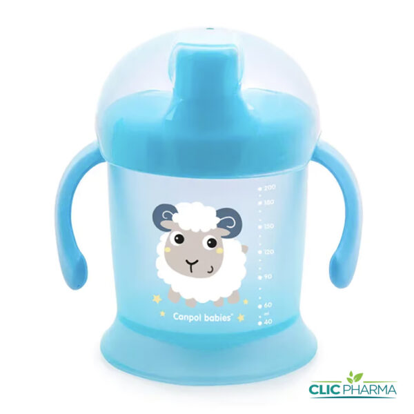 CANPOL BABIES TASSE ANTI DEVERSEMENT AVEC ANSES 200ML SMILEY (REF: 31/300)