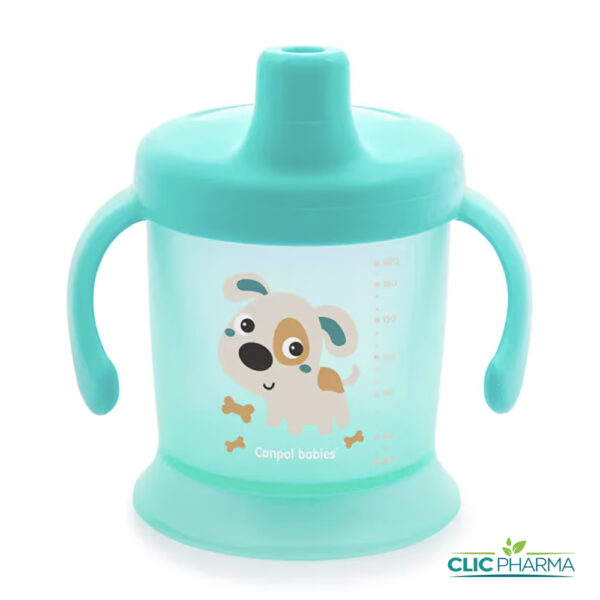CANPOL BABIES TASSE ANTI DEVERSEMENT AVEC ANSES 200ML BLEU (REF: 31/300)