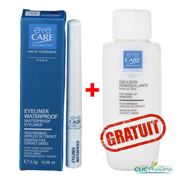 EYE CARE EYELINER WATERPROOF NOIR + EMULSION DEMAQUILLANTE 50ML OFFERTE