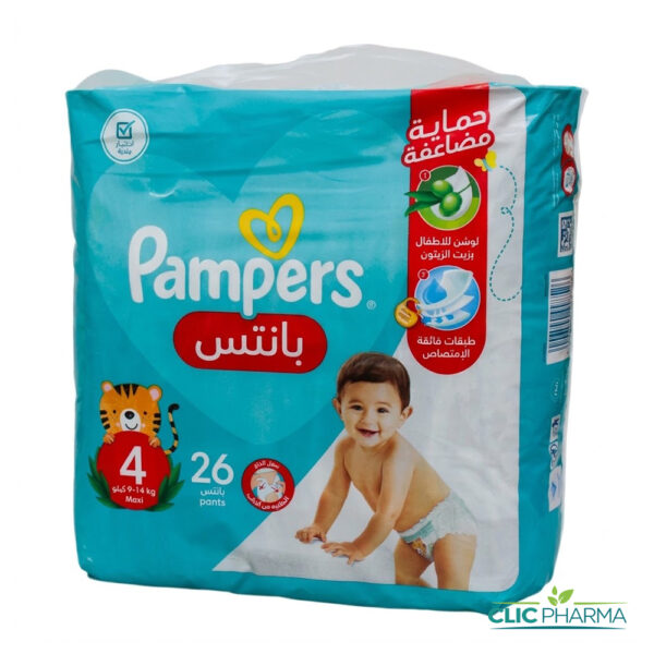 PAMPERS PANTS BABY TAILLE 4 9-14KG (26 PIECES)