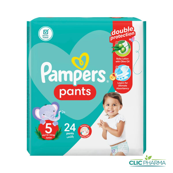 PAMPERS PANTS BABY TAILLE 5 12-18KG (24 PIECES)