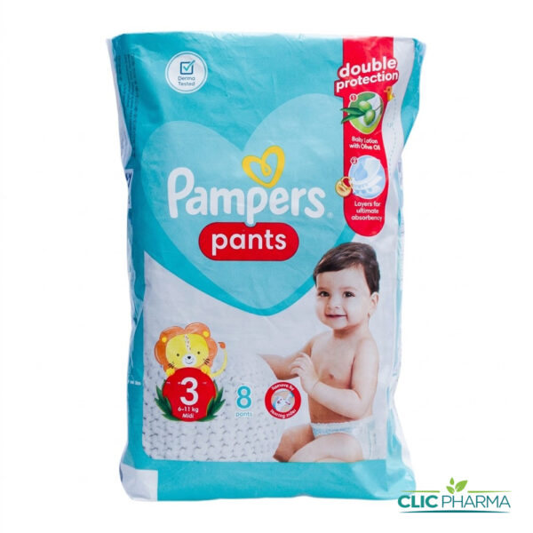 PAMPERS PANTS TAILLE 3 6-11KG (8 PIECES)
