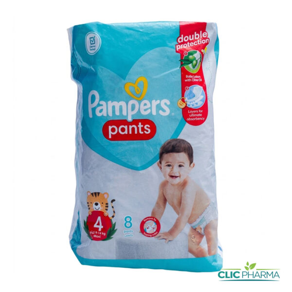 PAMPERS PANTS TAILLE 4 9-14KG (8 PIECES)