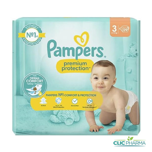 PAMPERS PREMIUM PROTECTION TAILLE 3 (29 PIECES)