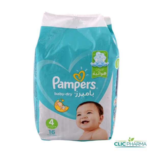 PAMPERS BABY DRY TAILLE 4 9-14KG (16 PIECES)
