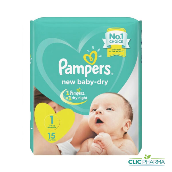 PAMPERS SMALL PACK TAILLE 1 (15 PIECES)